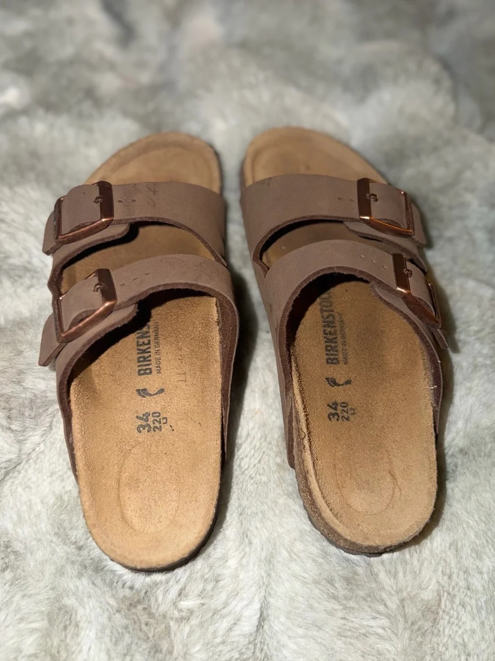 Birkenstock Arizona Mocha Kids US Sz 3-3.5 - EU34 Mocha Sandals Excellent Cond.